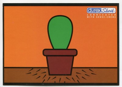 DUREX SHEIK. 1990's Lubricated CONDOM NOVELTY POSTCARD