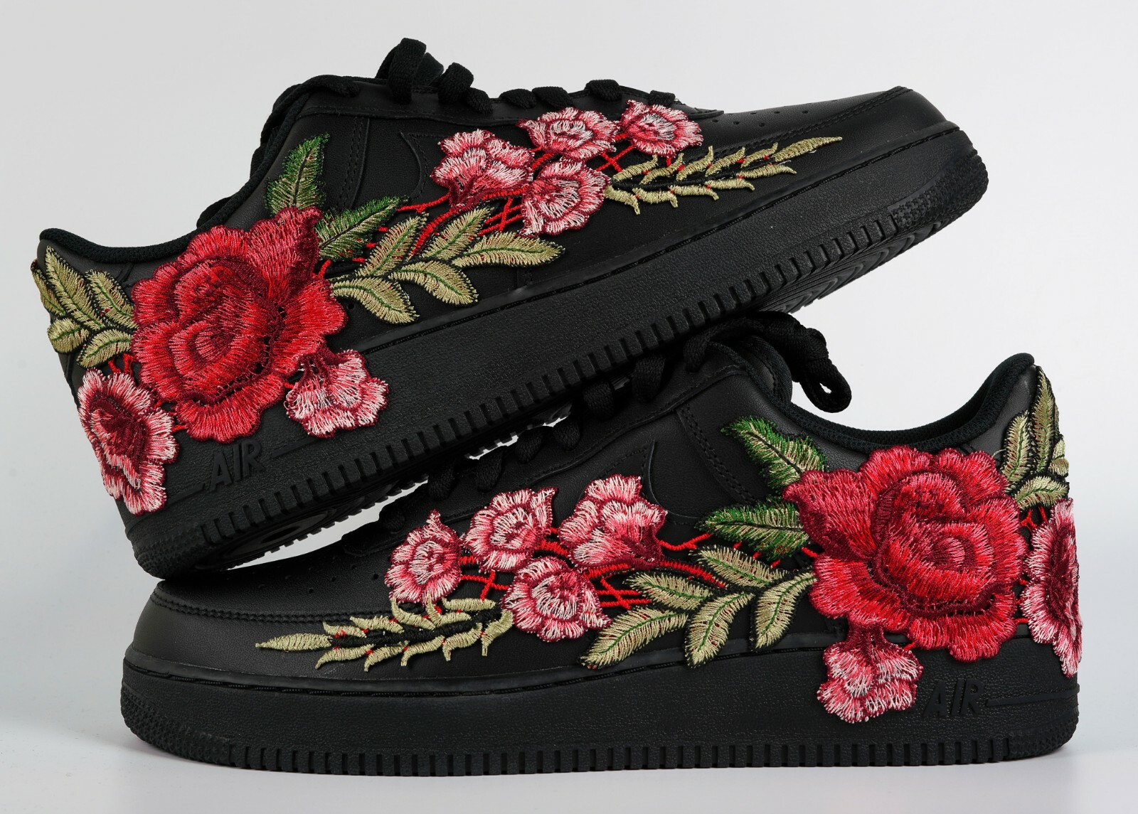 nike air force 1 with red rose