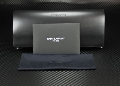 Pre-owned Saint Laurent Ysl 1 012 Rectangular Square Black Grey 59m Unisex Sunglasses In Gray