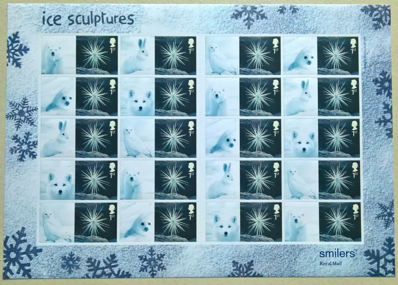 Uk Feuille 2003 Smilers Ls16 Ice Sculptures 1st Class