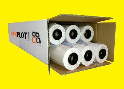 (0,22€/m²) Plotterpapier ungestrichen | 6 Rolle | 80g/m², 914mm x 50m