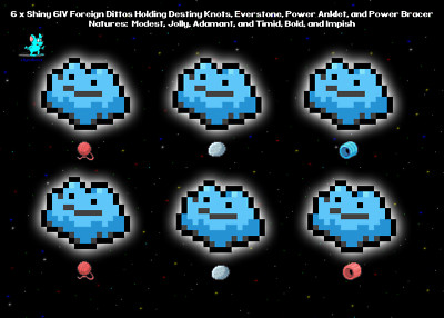 6 x   Shiny   6IV Foreign Japanese Masuda Ditto Pokemon Scarlet Violet