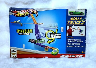Hot Wheels Wall Tracks Swing-Arm Slide - Build A Race Track On Your Wall Ages 4+