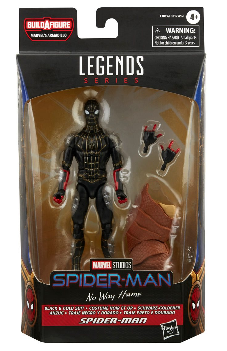 MEDICOM TOY - SPIDER-MAN BLACK &amp; GOLD SUIT 100％&amp;400％ ZD TOYS No Way Home Spider-Man Black & Gold Suit Ver. 1/10