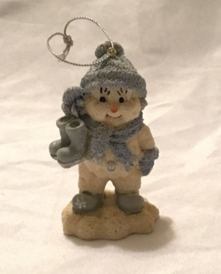Vintage Encore Snow Buddies ''Skatin'' Christmas Ornament 1999 Ice Skating Snowman