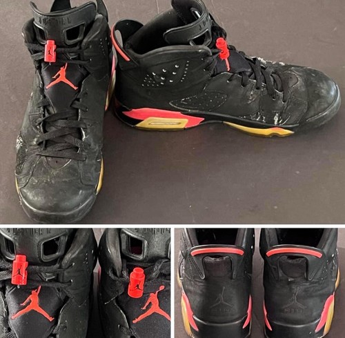 NIKE AIR JORDAN VI 6 RETRO Infrared Black 2014 SIZE 9.5