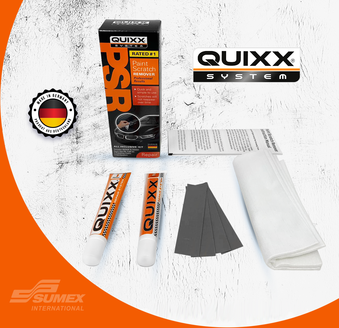 Quixx Paint Scratch Remover Kit Professional Results Surface Polish