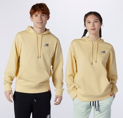 

Мужская толстовка бледно-соломенного цвета с вышивкой New Balance Essentials, Желтый