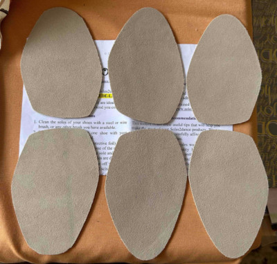 Suede-LA 3pck Stick-on Suede for high-heeled shoes  - NEW