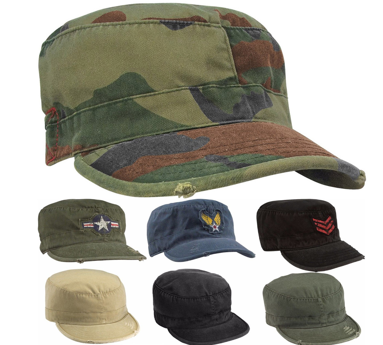 帽子 READY MADE Military Cap Weathered Cotton Army Cadet Cap – Village Hat Shop