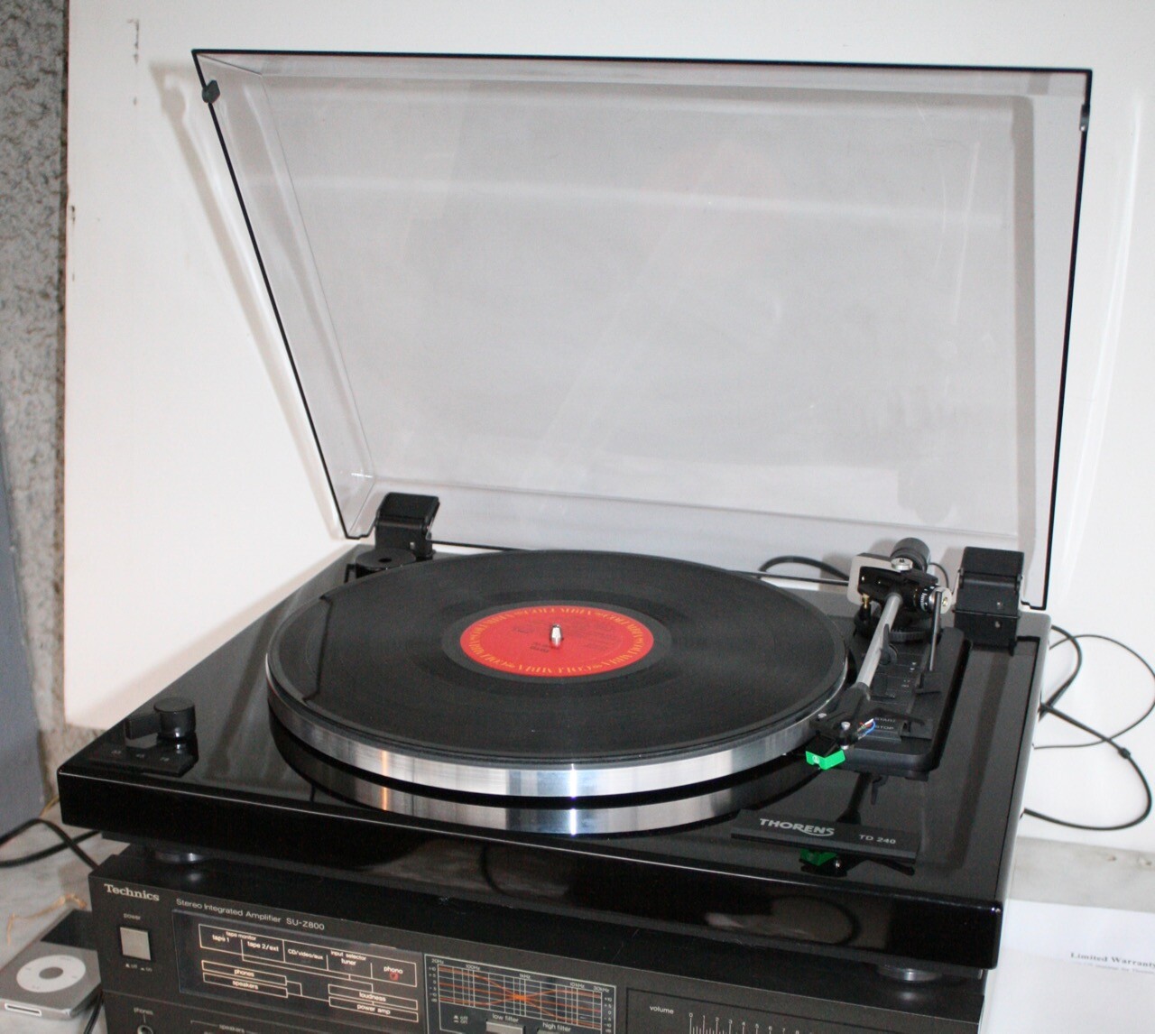 THORENS TD 240 Turntable Lacquer AUDIO TECHNICA GERMANY