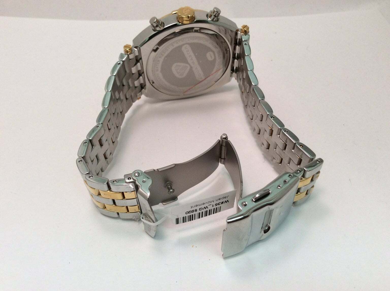 Pre-owned Aqua Master Men  Jojo Jojino Joe Rodeo St Ste Metal Band 46mm Diamond Watch W351