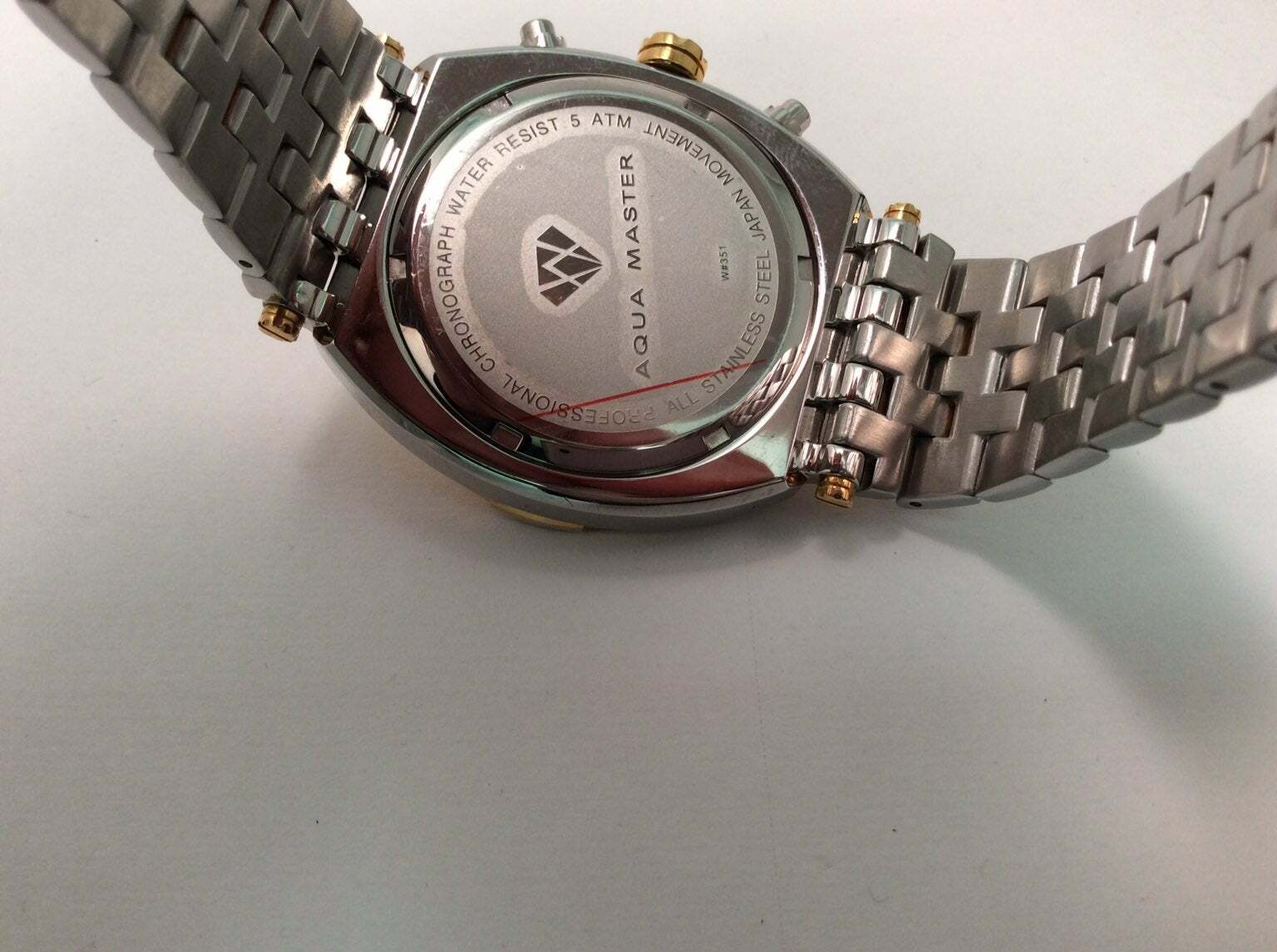 Pre-owned Aqua Master Men  Jojo Jojino Joe Rodeo St Ste Metal Band 46mm Diamond Watch W351