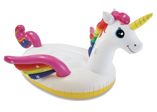 INTEX Schwimmtier Unicorn Einhorn XXL Schwimmliege Badeinsel Pool Wasserliege