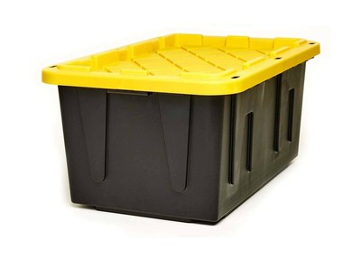 Homz Tough Durabilt Tote Box, 27 Gallon, Stackable, 2 Pack, 