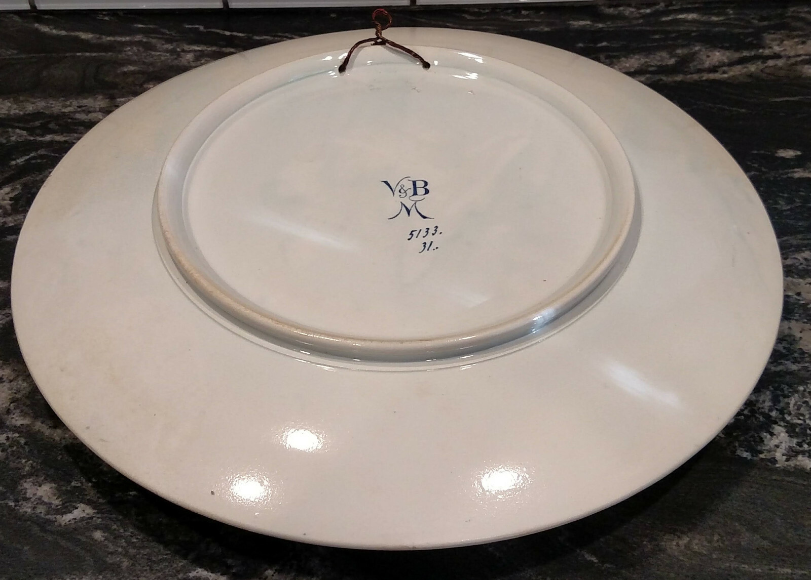 Antique Villeroy & Boch Mettlach Imperial Palace Hanging Plate Plaque Delft