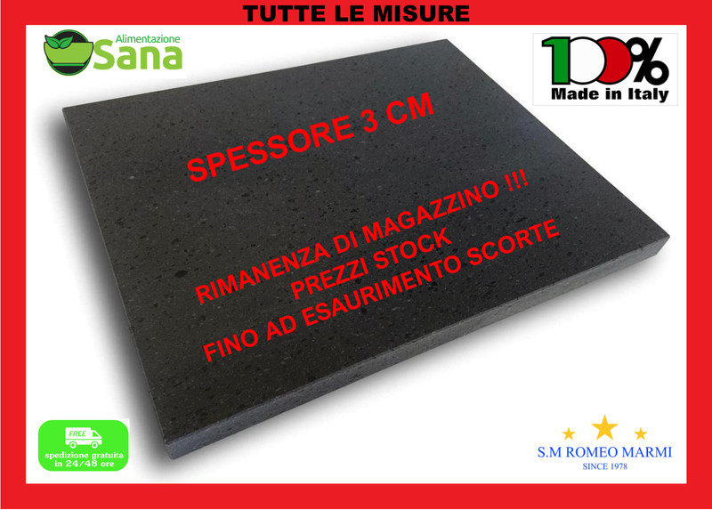 Piastra In Pietra Lavica Ollare Barbecue Bistecchiera Per Pizza Refrattaria 3 Cm