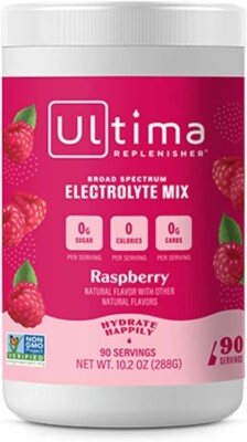 Ultima Replenisher Electrolyte Mix Raspberry 90 servings EXP 7/25