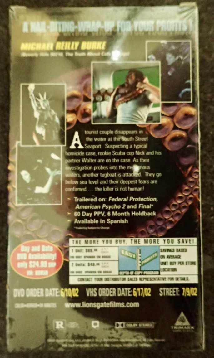 very rare VHS movie Screener/Trailer tape OCTOPUS II- Horror Sci-Fy