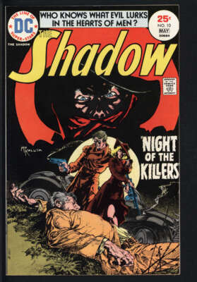 THE SHADOW #10 7.5 // MIKE KALUTA COVER ART DC COMICS 1975