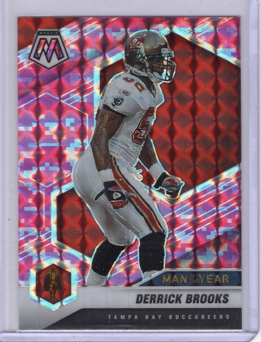 2021 Panini Mosaic Pink Camo Prizm #274 Derrick Brooks Tampa