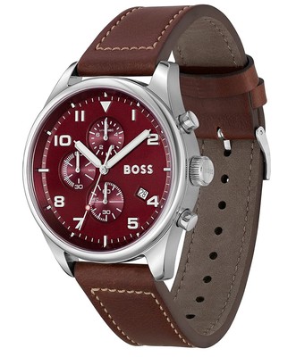 Pre-owned Hugo Boss Brown Mens Chronograph Watch View 1513988
