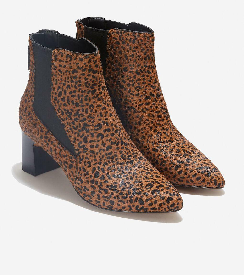 Cole Haan Women's Modern Classics Etta Ankle Bootie W23019 Cheetah Size 6.5M