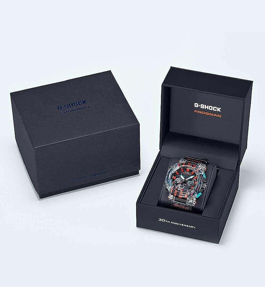 Pre-owned Casio G-shock Gwf-a1000apf-1ajr Frogman 30th Anniversary Poison Dart Frog Tough