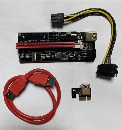 PCE164P-N08 VER009S PCI-E X1 X16 Riser 6 Pin for Video Card