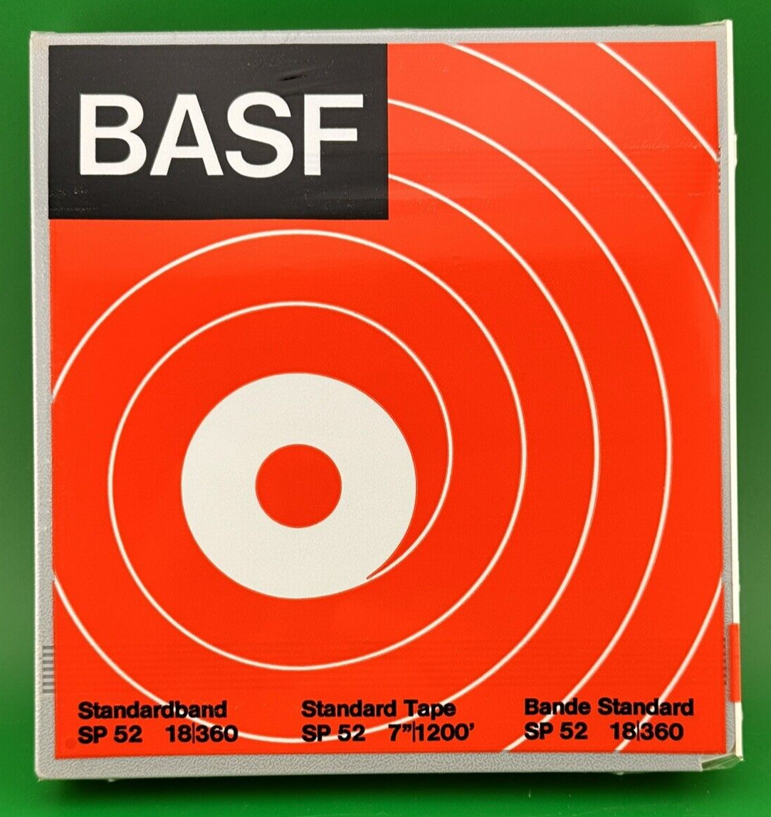 BASF Type SP 52  Magnetic  Tape ~ 7" x 1/4" x 1200'  Hard Case ~ NOS ~ SEALED