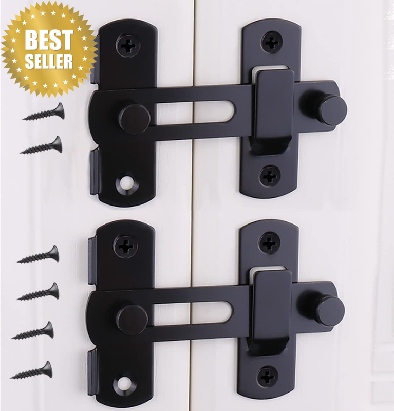 Flip Door Sliding Latch, 180 Degree Stainless Steel Latch, Safety Door Lock, Rig