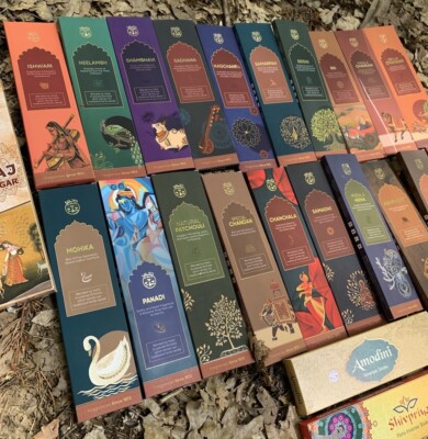 Damodardas Bhagwandas Sugandhi Incense Collection from India 23 Box Set