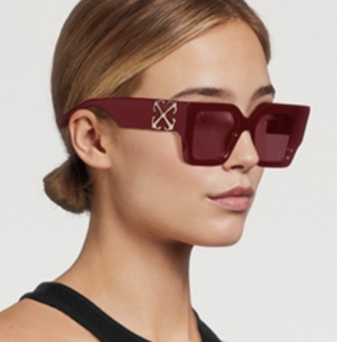 Pre-owned Off-white Oeri128s24pla0012828 Catalina Sunglasses In Red