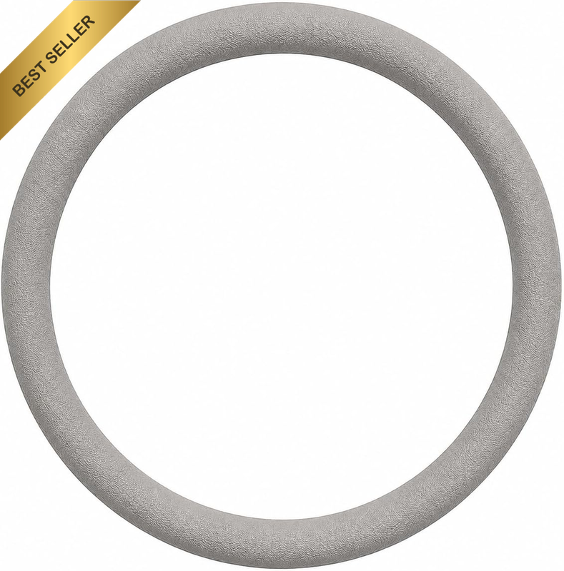 Silicone Steering Wheel Cover Non-Slip Textured Grip(Gray)