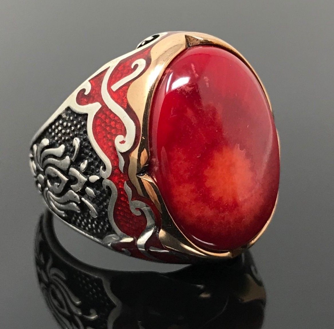 coral ring design for man