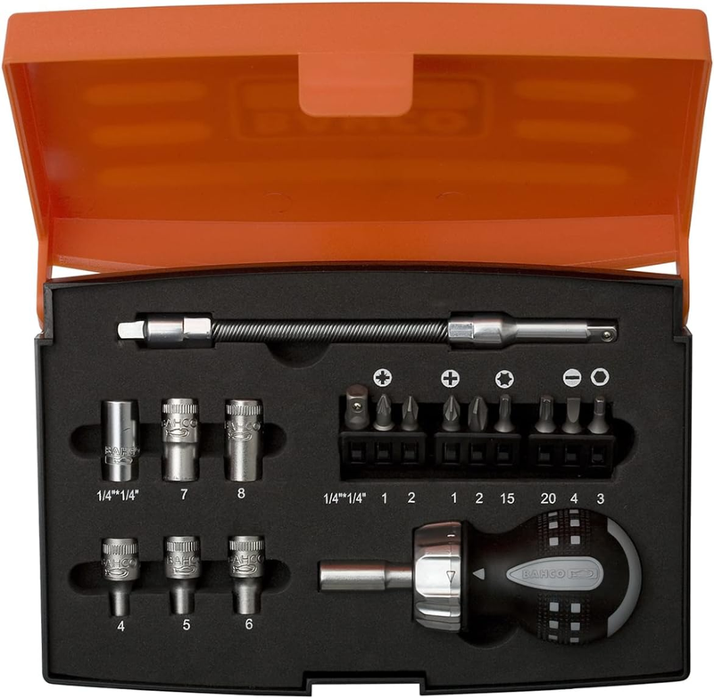 808050S-22 Stubby Ratchet Screwdriver Set, 22-Piece