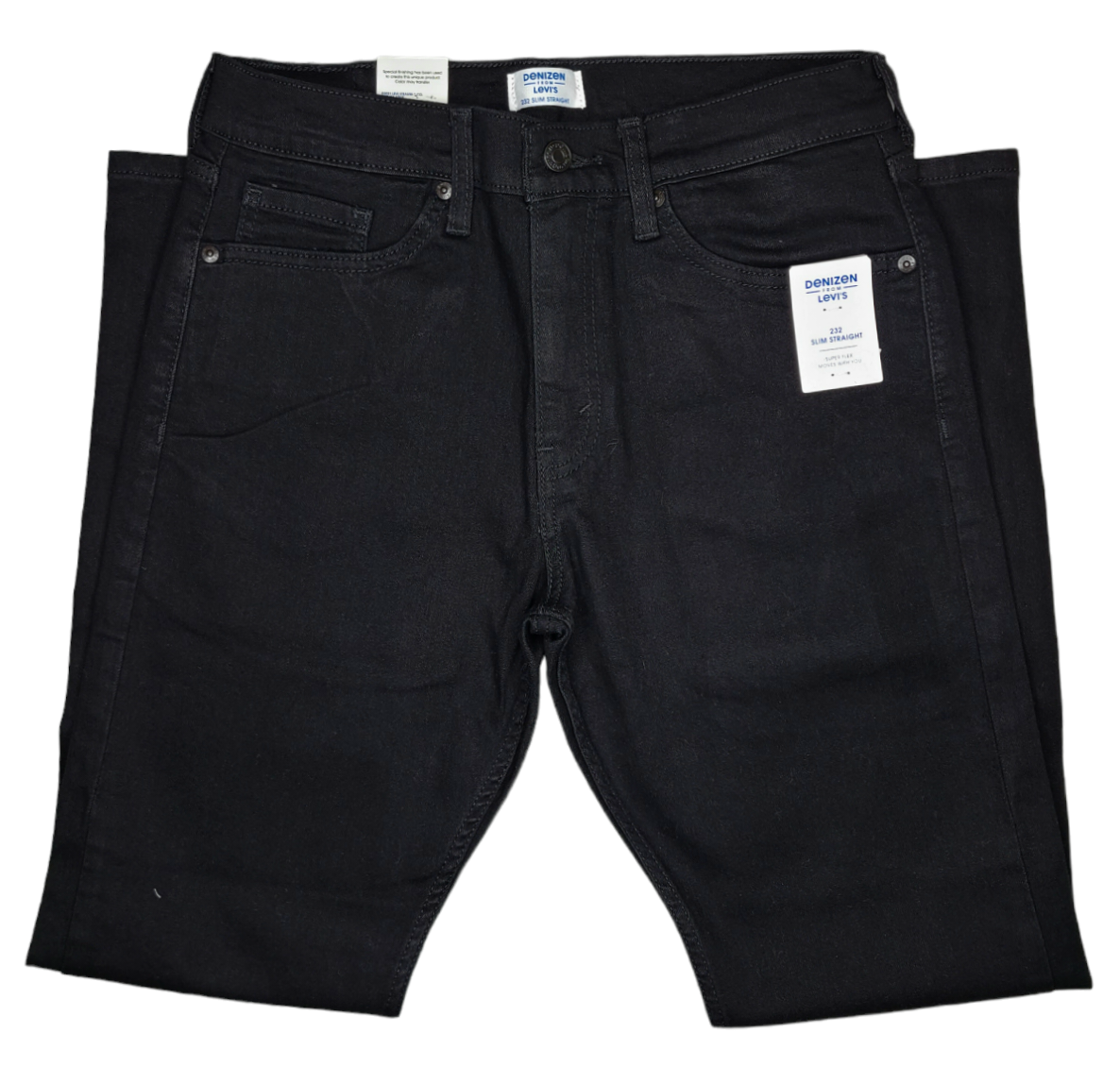 Denizen From Levi's #11500 NEW Men's Black Flex Stretch 232 Slim Straight Jeans