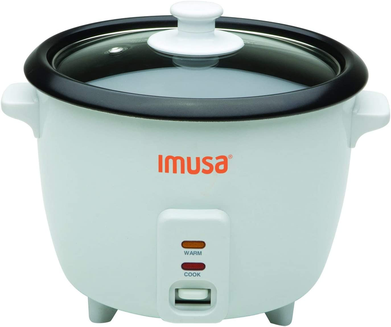USA GAU-00012 Electric Nonstick Rice Cooker 5-Cup (Uncooked) 10-Cup (Cooked), Wh
