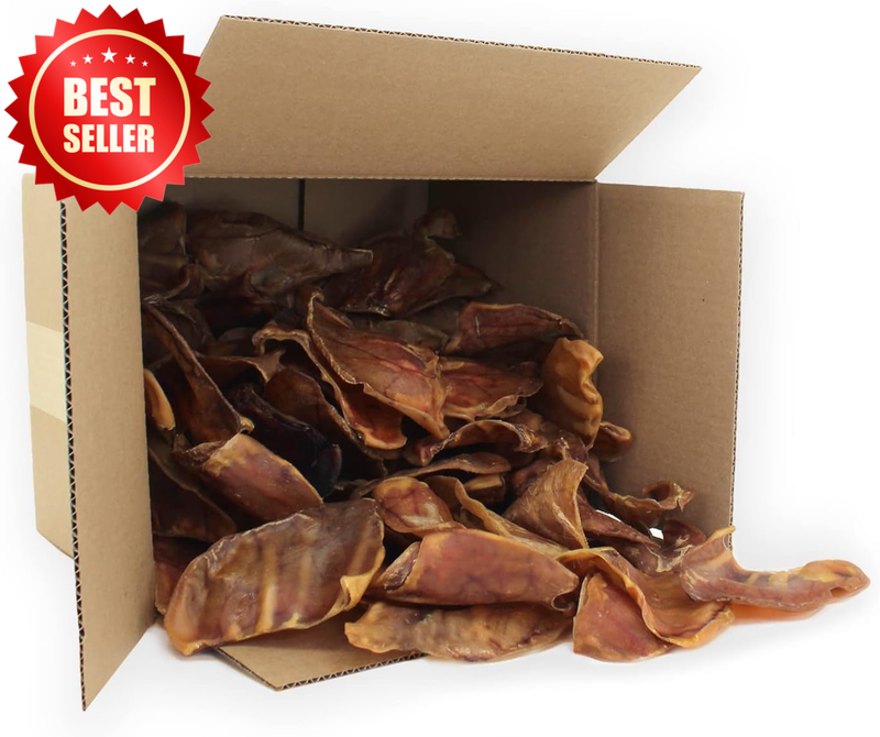 Roasted Pig Ears Dog Chews Whole Natural Safe Puppies 32 Pack US