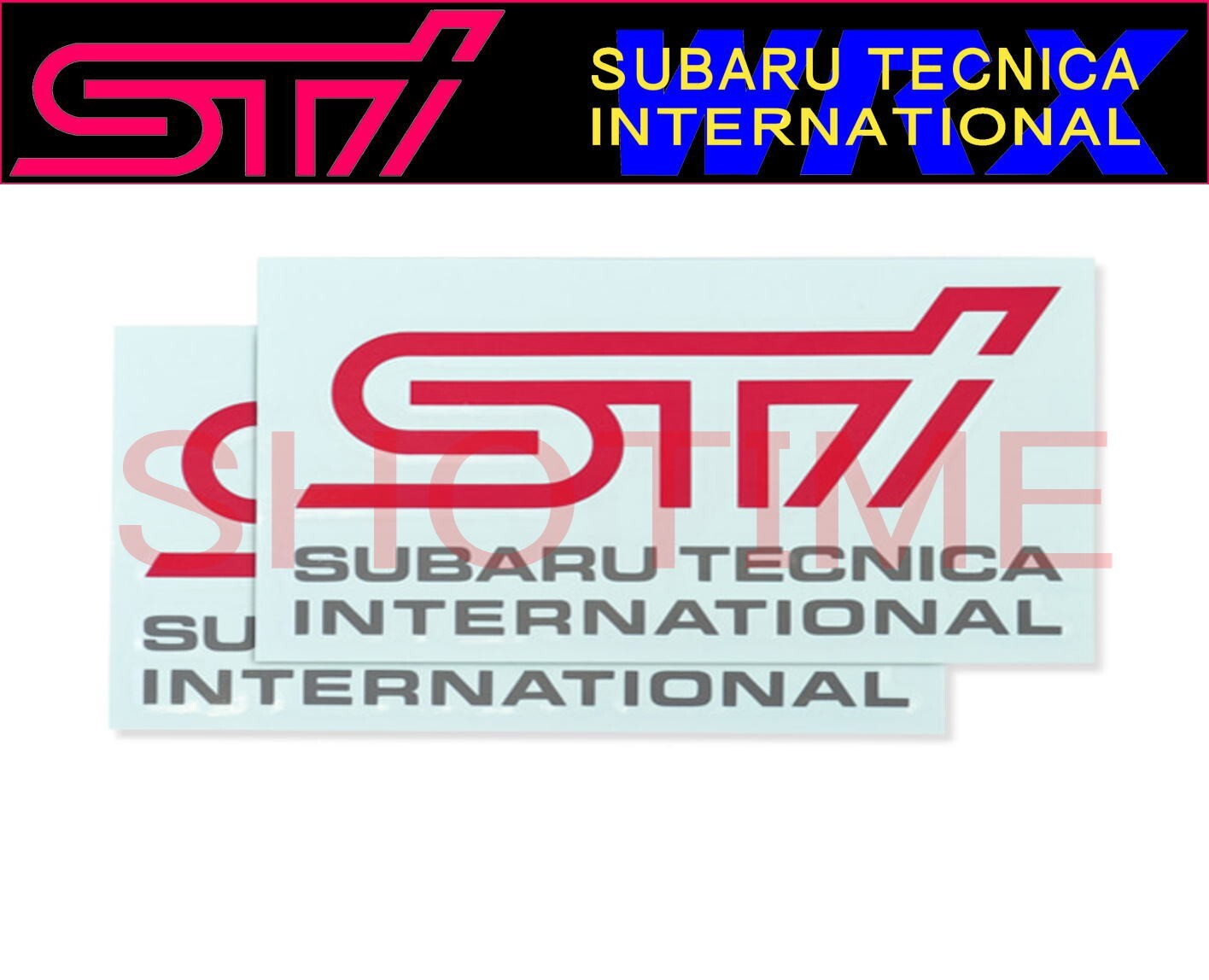 SUBARU FORESTER WRX STI PINK Letter Mark Sticker Decal 2pcs