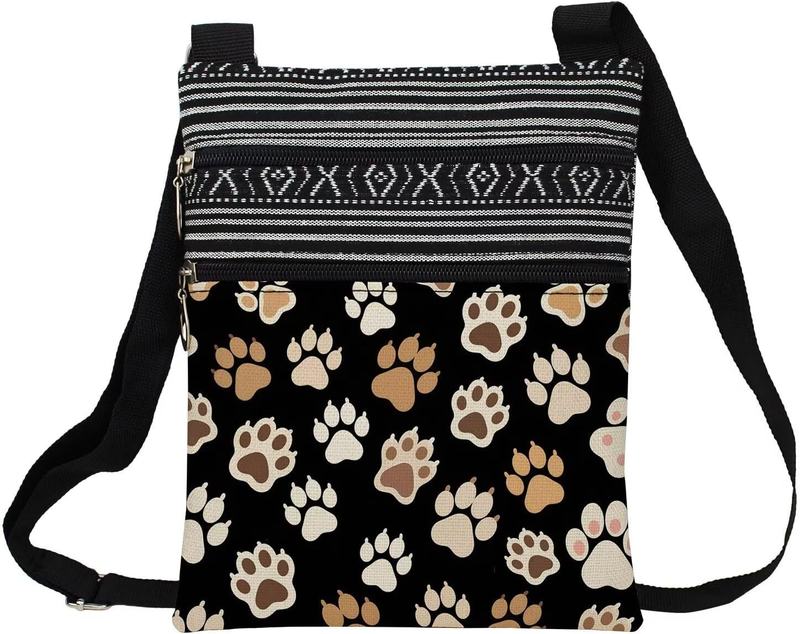 Paw Pattern Crossbody Bag for Women