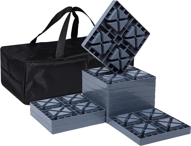 RV Leveling Blocks Heavy Duty 10 Pack Camper Blocks and Interlocking Design Camp