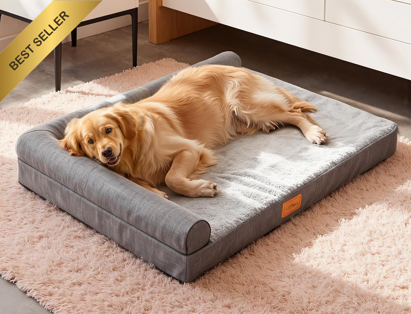 Stormhero Orthopedic Dog Bed, Large Dog Sofa Beds for Medium, Large Dogs, Memory