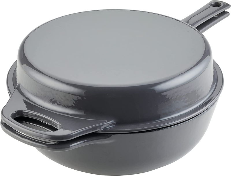 3-in-1 Dutch Oven With Skillet/saute Combo, 2 Pie