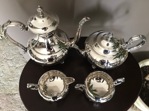 W.A  Rogers Four Piece Silver Plated Teapot Set