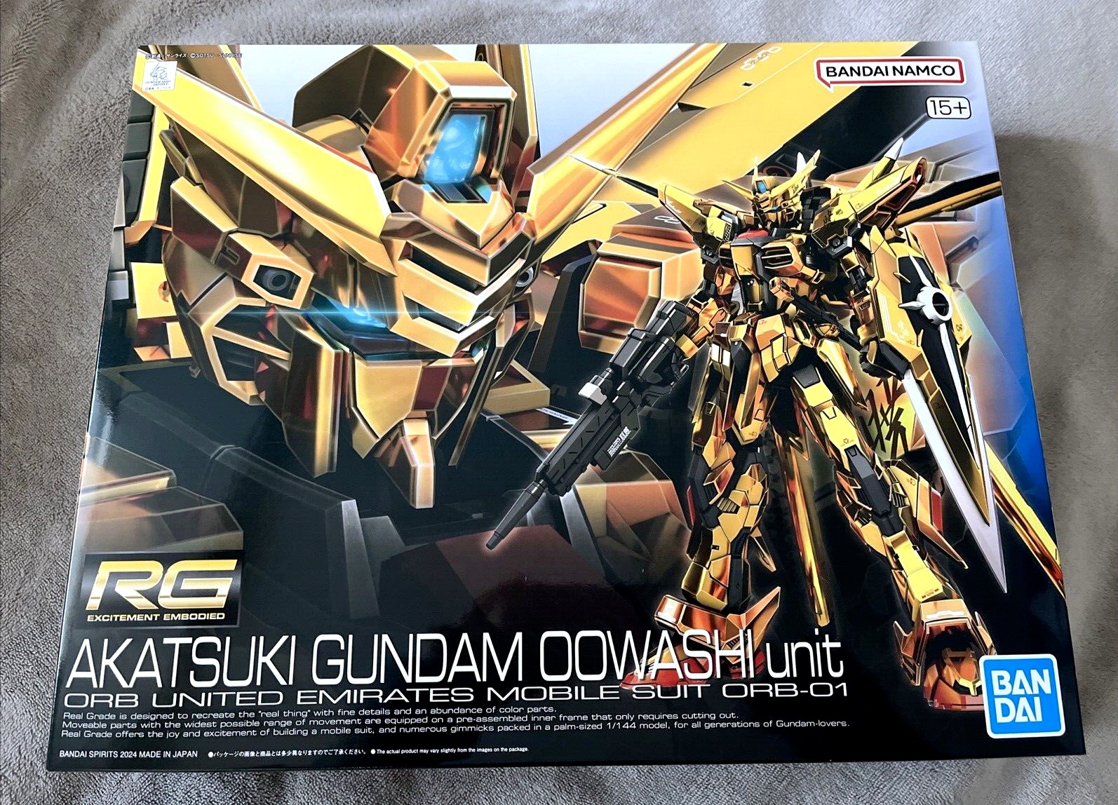BANDAI RG 1/144 AKATSUKI GUNDAM OOWASHI unit ORB-01 Model