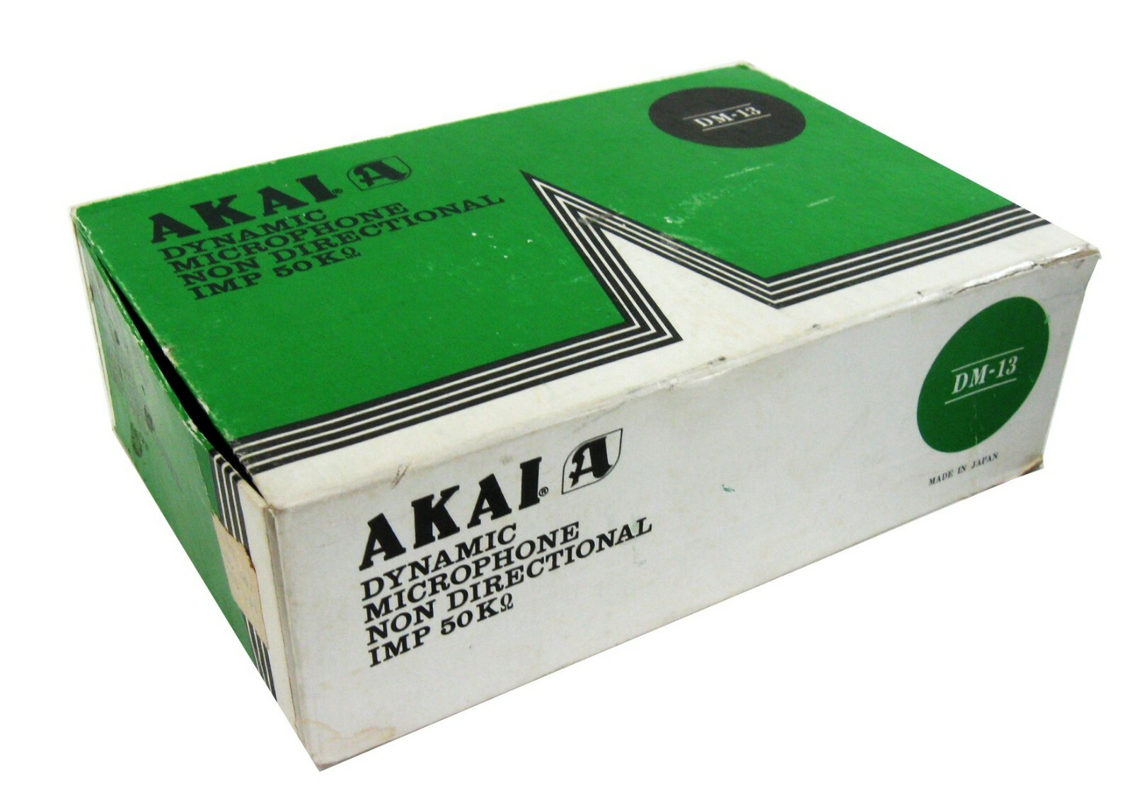 AKAI DM-13 LARGE VINTAGE MICROPHONE IN BOX WITH STAND 50K * NICE!