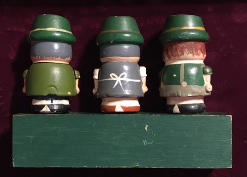 Carved Wooden Figural 3 Pc. Bar Set • Corkscrew, Cork, & Bottle Opener •Germany?