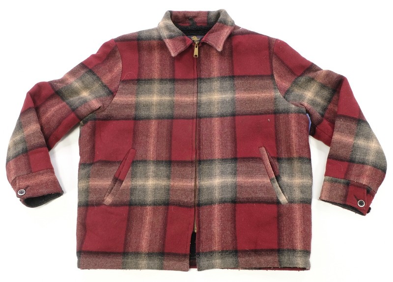 Rare Vintage WOOLRICH Thornton Bay Checkered Plaid Full Zip Field