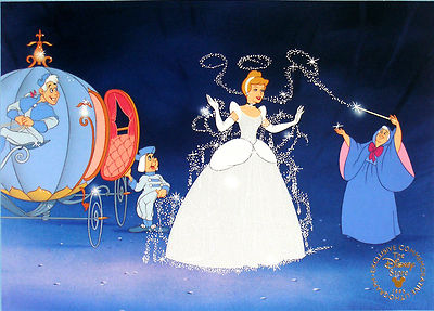 Disney Store Presale Lithograph CINDERELLA 1995 11X14 Litho with